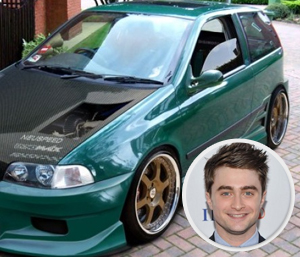 Daniel Radcliffe, Harry Potter himself, spent $18K on his Fiat Punto when he turned 18 and has never looked back. He says he wants to drive an environmentally responsible vehicle.