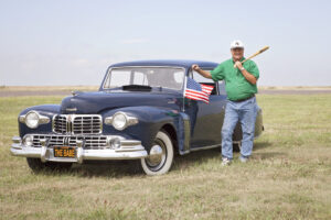The 1947 Lincoln Continental was given to Babe Ruth as a gift from the Ford Motor Company. Ruth only got to drive it for a year before he died in 1948.