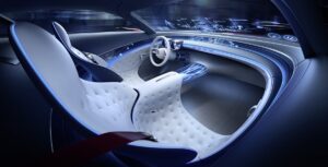 ...the interior of the Maybach has visual display that just pop up and even appear on the windshield for easier viewing and navigation.